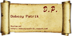 Dobozy Patrik névjegykártya